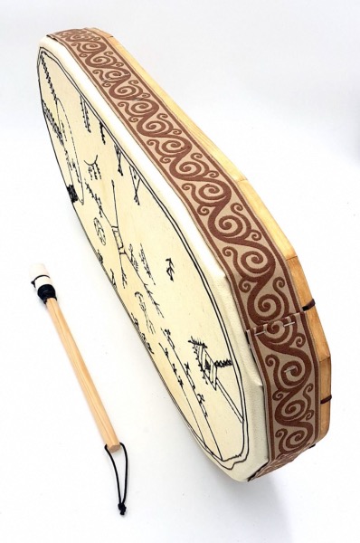 Tambour chamanique traditionnel des peuples du nord