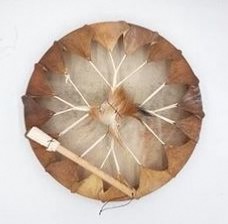 Tambour chamanique traditionnel 41 cm