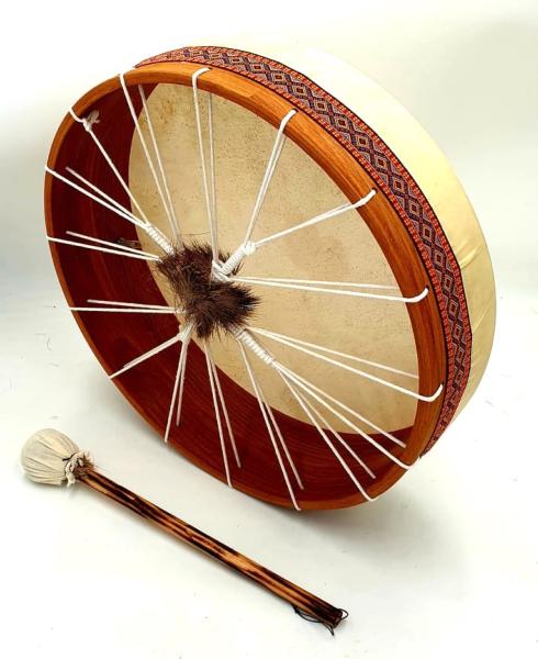 Tambour chamanique ou Viking accordable à chambre à air 16''