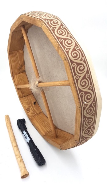 Tambour chamanique Viking accordable avec chambre à air