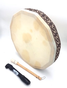 Tambour chamanique ou Bodhrán accordable avec chambre à air