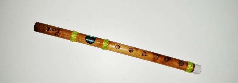 Flûte à bec en bambou (tin whistle) 6 trous en RE d'Inde